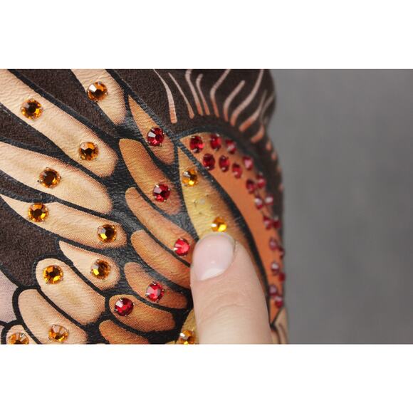 Ed Hardy Women Brown Tall Knee High Boots Eagle Design Studded Lined Womens 9 - Picture 6 of 16